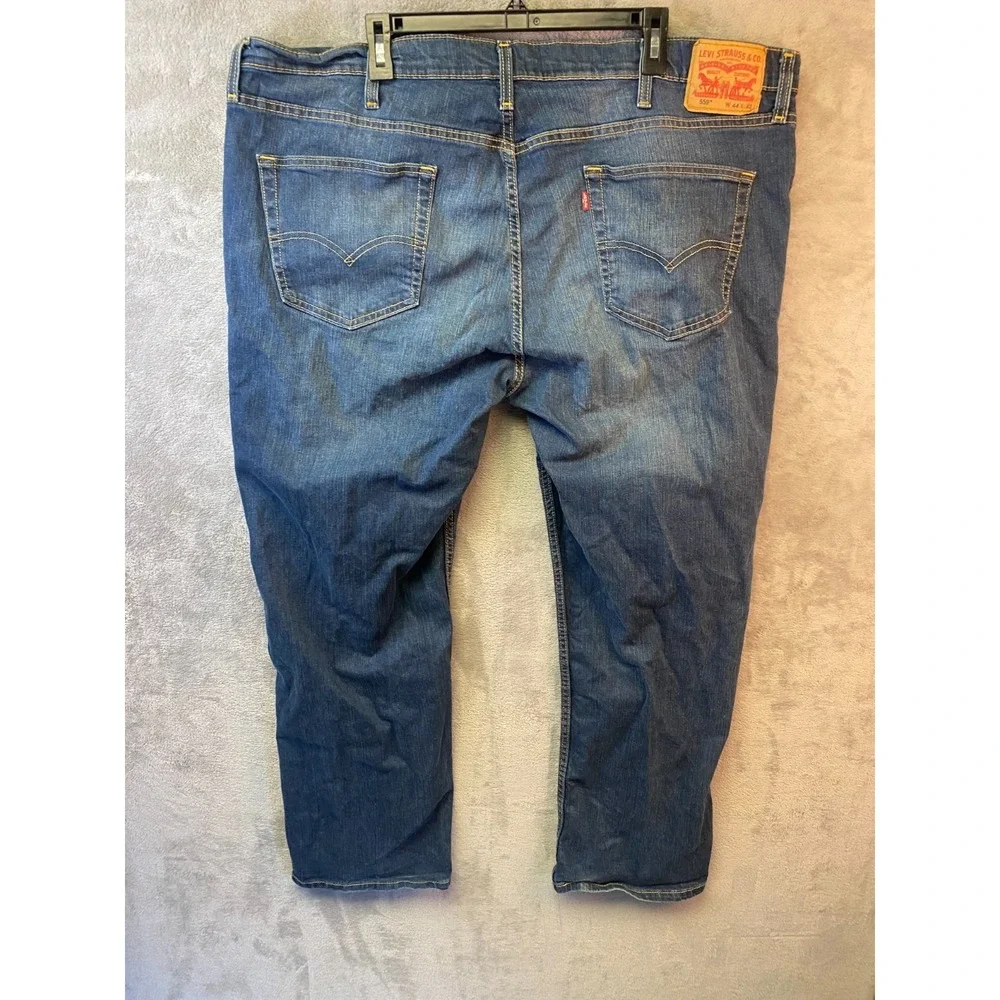Levi's Men's 559 Jeans W44 L32 Blue Relaxed Straight Denim